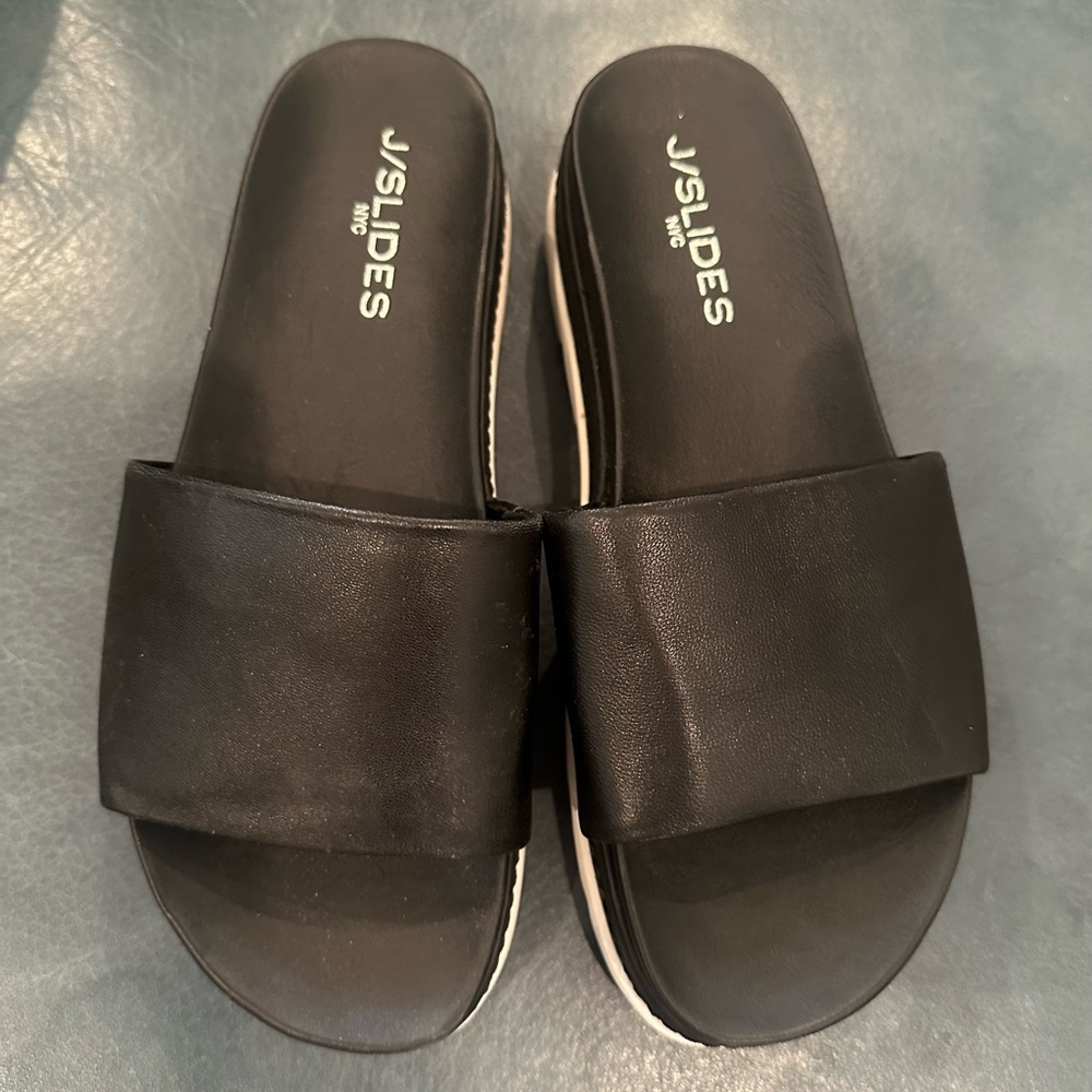 J slides Bibby platform slide black size 7 NEW